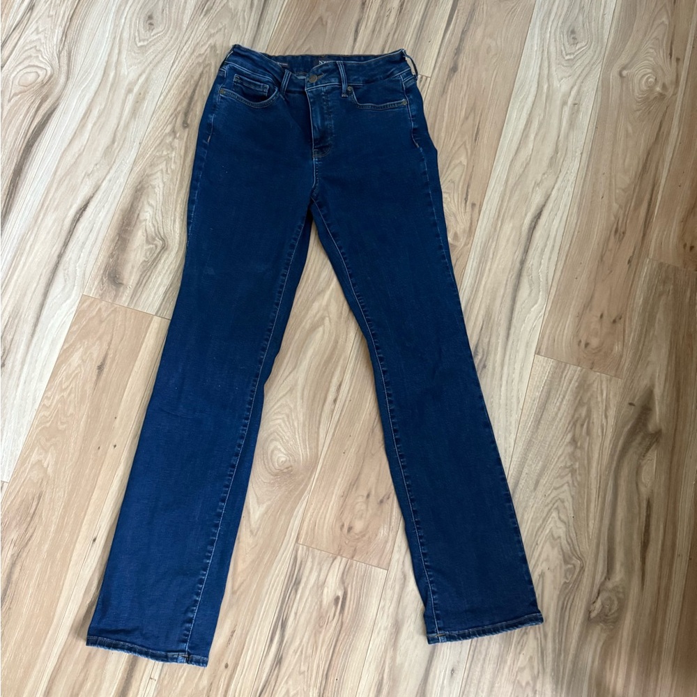 NYDJ Blue Straight Leg Jeans Classic Denim